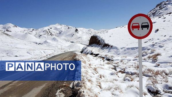 بارش برف در روستای اصقول سربیشه