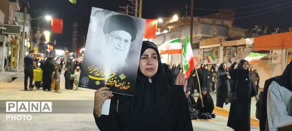 مراسم راهپیمایی و عزاداری برای تشییع رهبر شهید در گچساران 