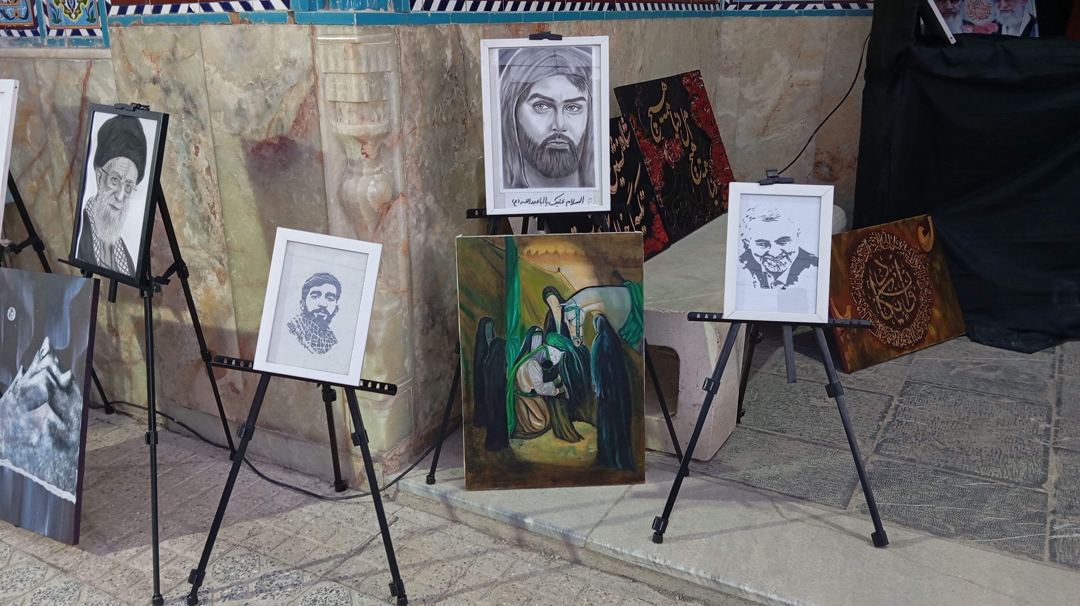نمایشگاه آثار هنرجویان هنرستان حضرت زهرا(س) شهرستان بن