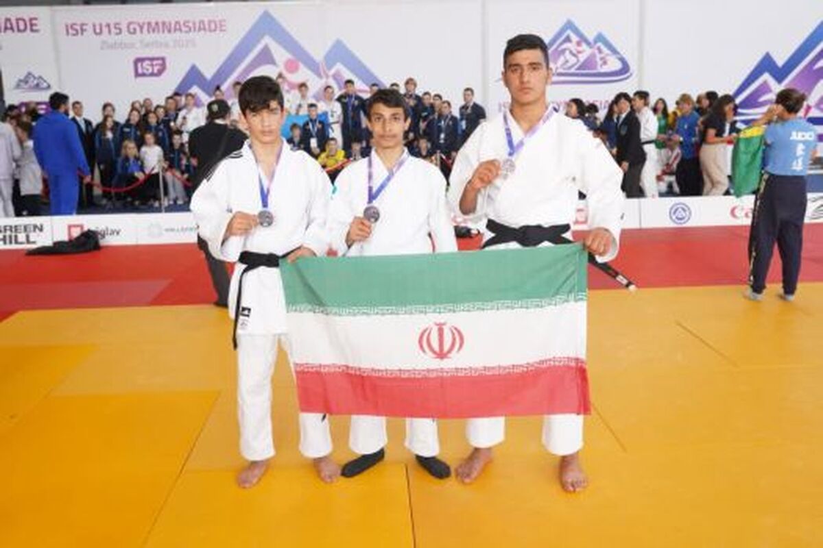 کسب ۲ مدال نقره و یک برنز برای تیم جودوی ایران در ژیمنازیاد دانش‌آموزی