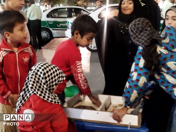 بازی و سرگرمی کودکان در موکب فرهنگیان نیشابور