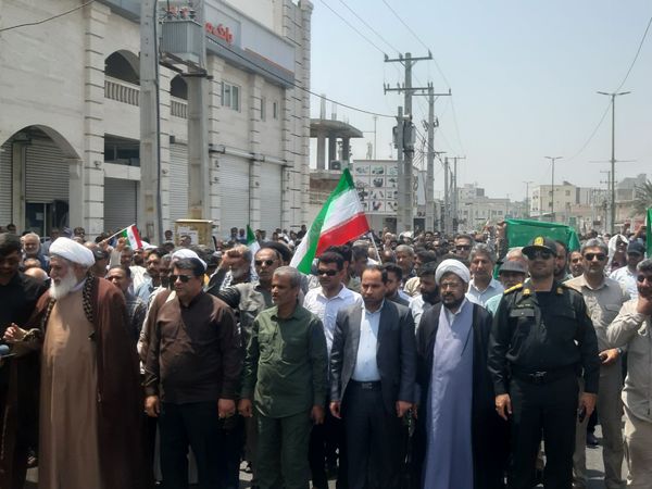 خروش آحاد مردم میناب در جمعه خشم و نصر 