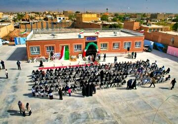 دبستان ۶کلاسه روستایی فدافن با حضور مسئولان شهرستان کاشمر افتتاح شد 