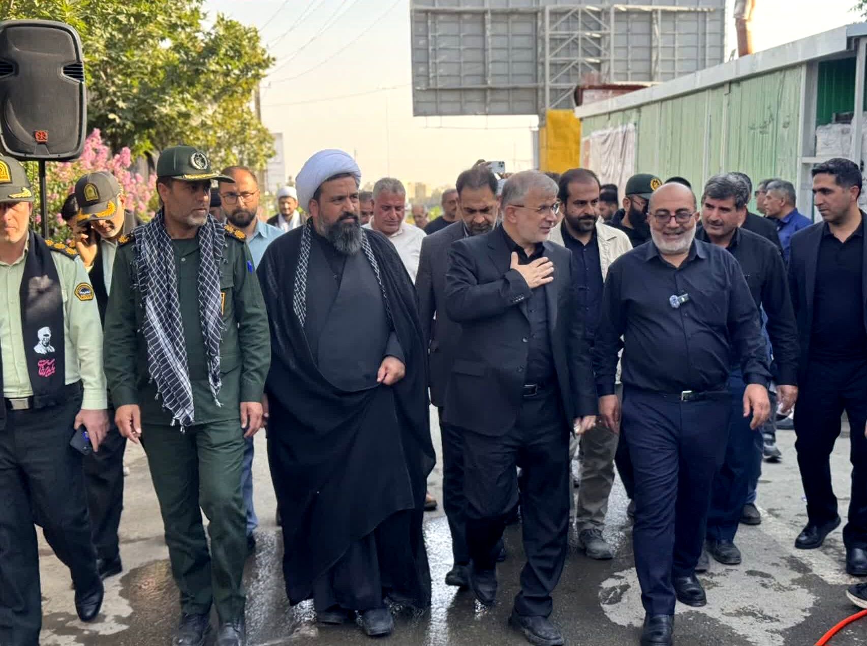 موکب مرکزی شهرستان چهارباغ برای اسکان و پذیرایی از زائران تشییع رهبر شهید 