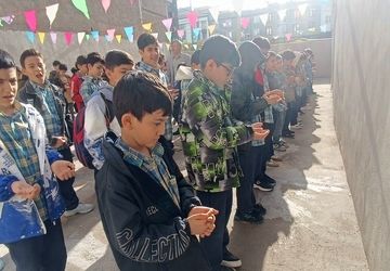 صبحگاه از جنس دبستان شکیب دیدنی است 