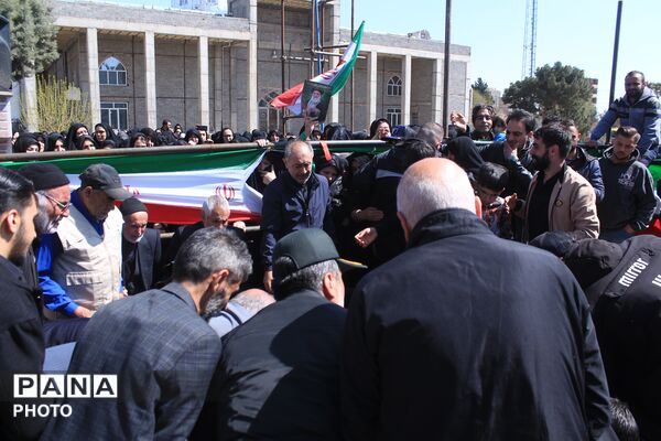 تشییع پیکر شهید سرگرد «جواد عبدی» در حملات آمریکایی - صهیونی