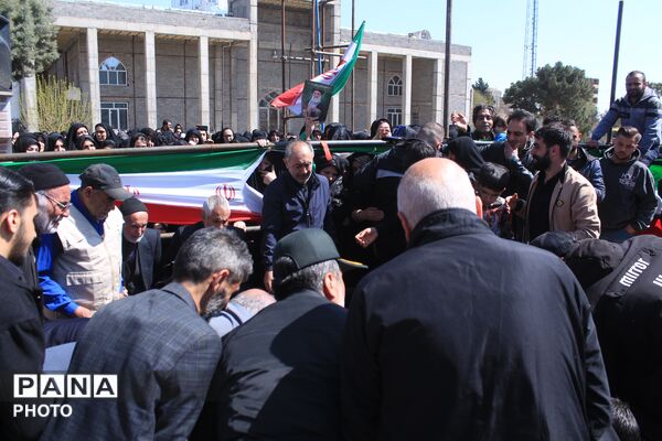 تشییع پیکر شهید سرگرد «جواد عبدی» در حملات آمریکایی - صهیونی