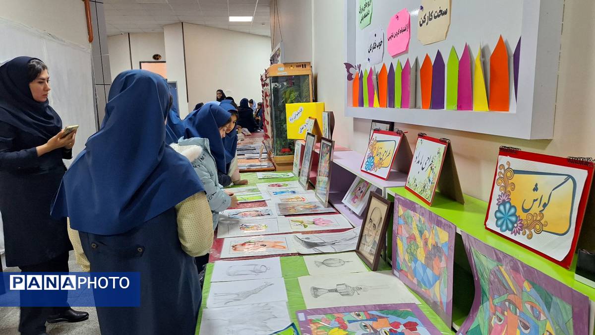نمایشگاه هنری؛ جرقه‌ای از امید و استعداد در دبستان آرمینه مصلی‌نژاد