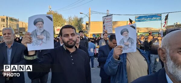 تجمع سوگواران رهبر شهید انقلاب در شهرستان پلدختر 