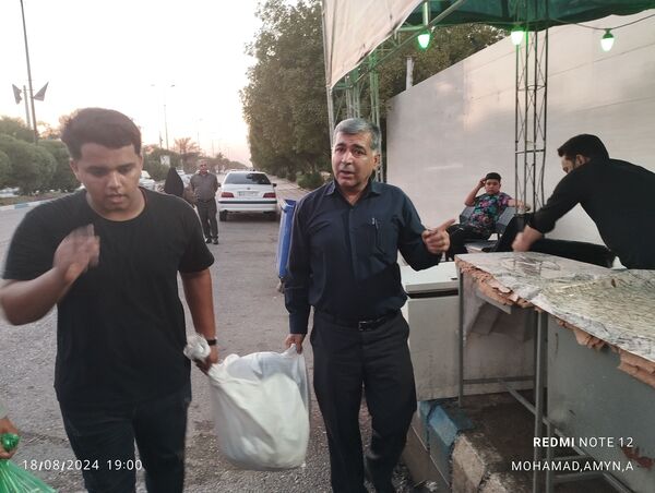 بازدید سرپرست سازمان دانش‌آموزی خوزستان از روند فعالیت‌ها و خدمات‌رسانی به زوار اربعین حسینی در منطقه بستان