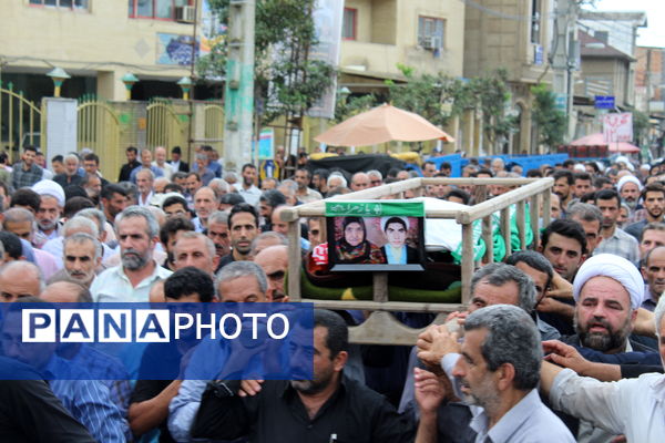 تشییع پیکر مادر شهید حسینعلی جعفری
