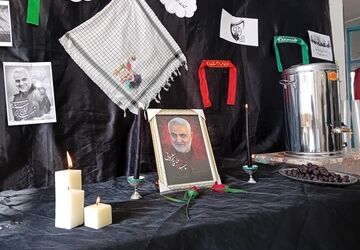 گرامیداشت پنجمین سالگرد سردار قاسم سلیمانی در دبیرستان فاطمه الزهرا(س) آشخانه
