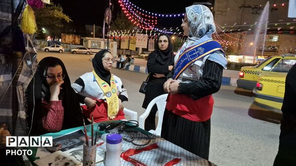 فعالیت موکب سازمان دانش‌آموزی «پاتون دختران» در راستای خدمات‌رسانی به زائران