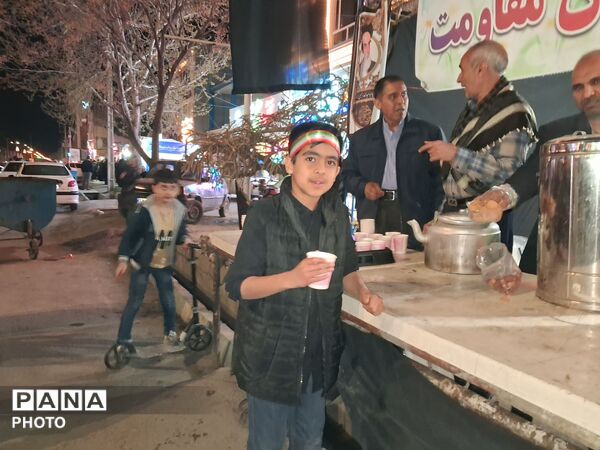 مراسم باشکوه وداع با پیکر دو شهید مطهر در نیشابور 