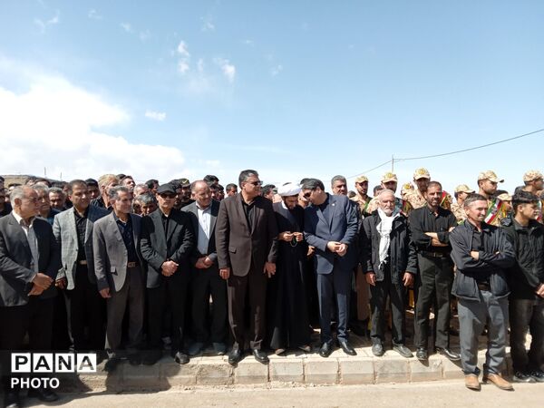 مراسم تشیع پیکر مطهر شهید علی اکبر خوافی در میان‌جلگه روستای سالاری 