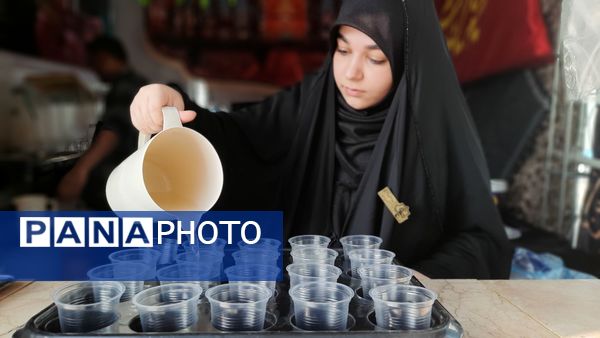 مشارکت نوجوانان عاشورایی در مراسم جاماندگان اربعین حسینی