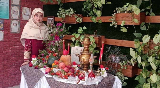 برگزاری جشن شب یلدا در دبیرستان دخترانه شهید تیمسار فلاحی ناحیه 1 کرج 