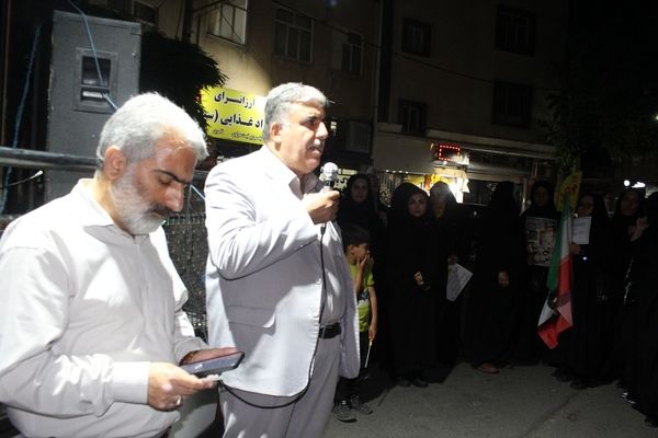گردهمایی معلمان چهاردانگه در موکب فرهنگیان تجمعات شبانه