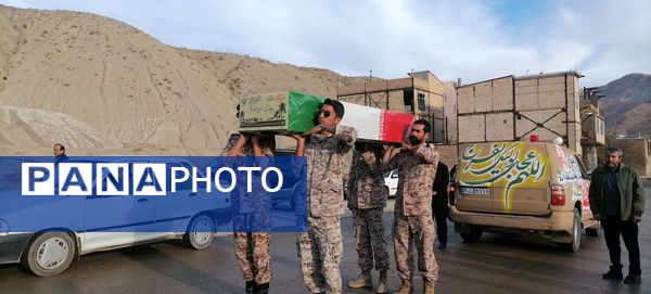 تشییع پیکر شهید گمنام در گلزار شهدای شهر بار نیشابور 