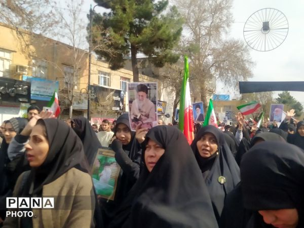 راهپیمایی خشم و نصر مردم نیشابور 