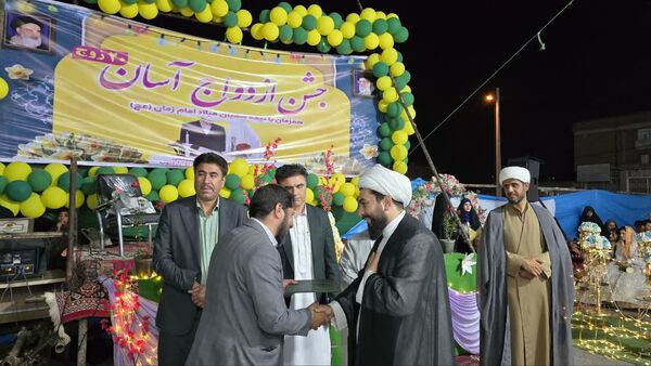 دوازدهمین جشن ازدواج آسان ۲۰ زوج جوان در رودبار کرمان