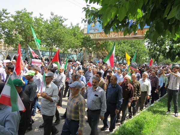حضور پرشور مردم شهرستان بجنورد در راهپیمایی حمایت از غزه 