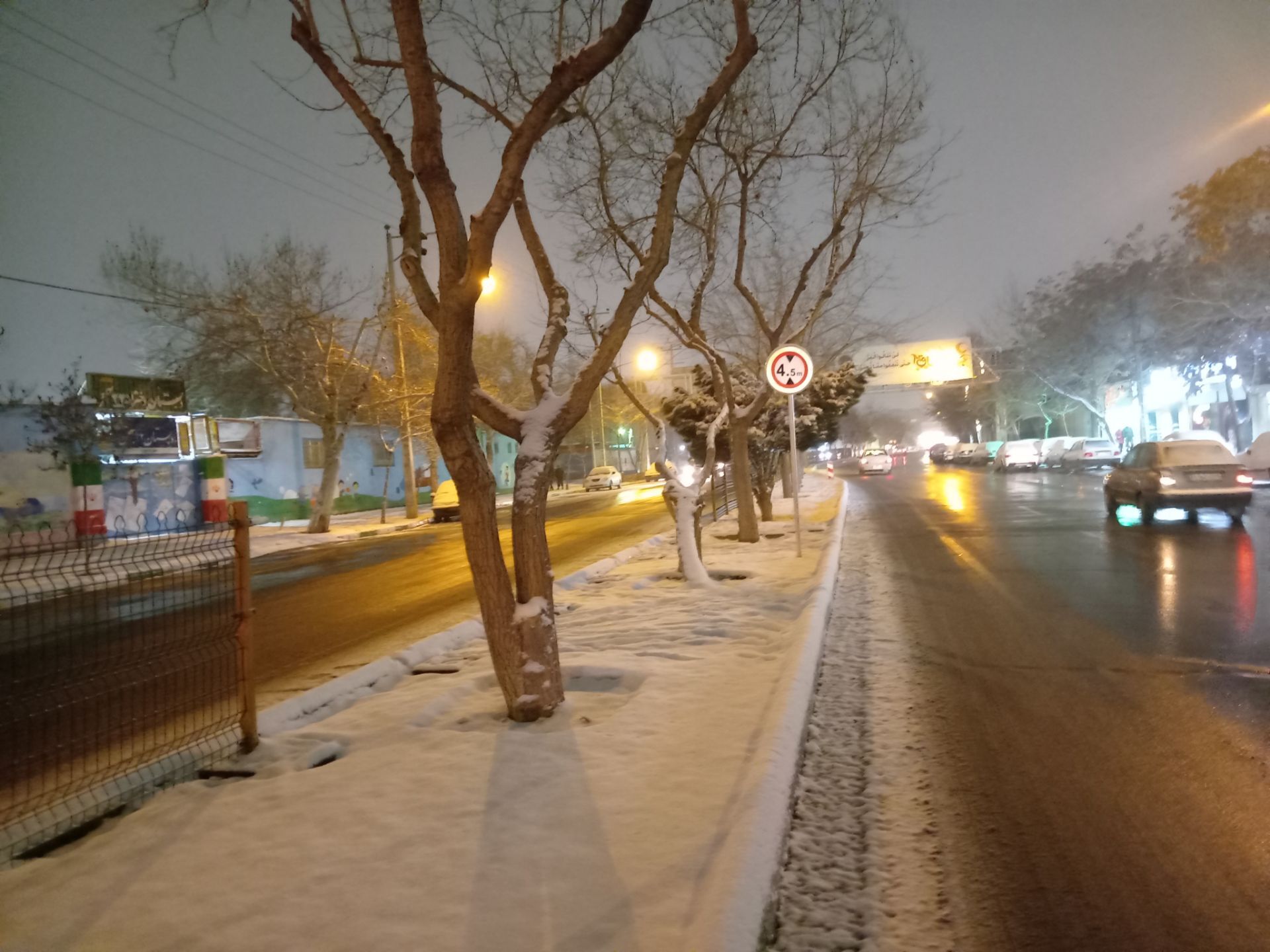 بارش برف در شهر مشهد 