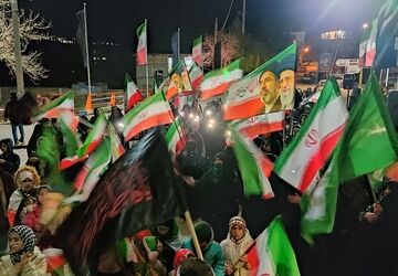 مردم انقلابی شهر بار  پرشور در تجمعات شبانه