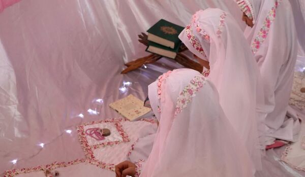 نخستین روز اعتکاف دانش‌آموزی ناحیه ۳ کرج در مسجد حضرت خدیجه(س)