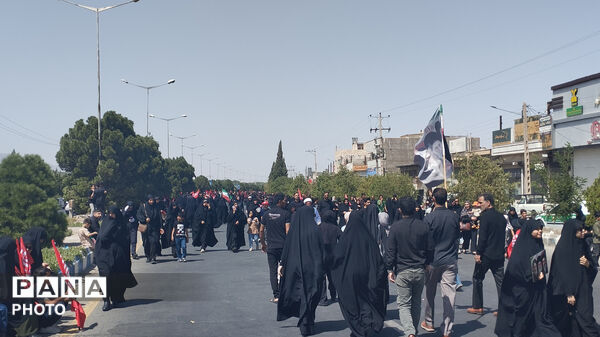 راهپیمایی دلدادگان و جاماندگان اربعین حسینی در شهرستان بیرجند
