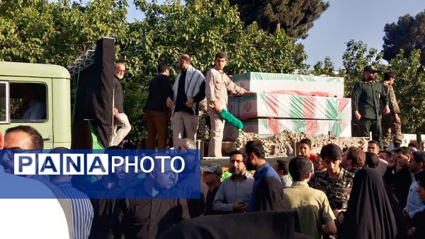 تشییع 8 شهید پدافند هوایی ارتش و هوافضای سپاه در قم