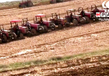 کشاورزی در زمین وقف شده روستای درتوم بخش مرکزی شهرستان بجنورد در استان خراسان شمالی