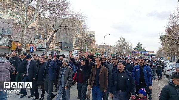 راهپیمایی خشم و نصر مردم نیشابور 