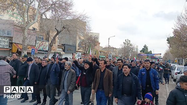 راهپیمایی خشم و نصر مردم نیشابور 