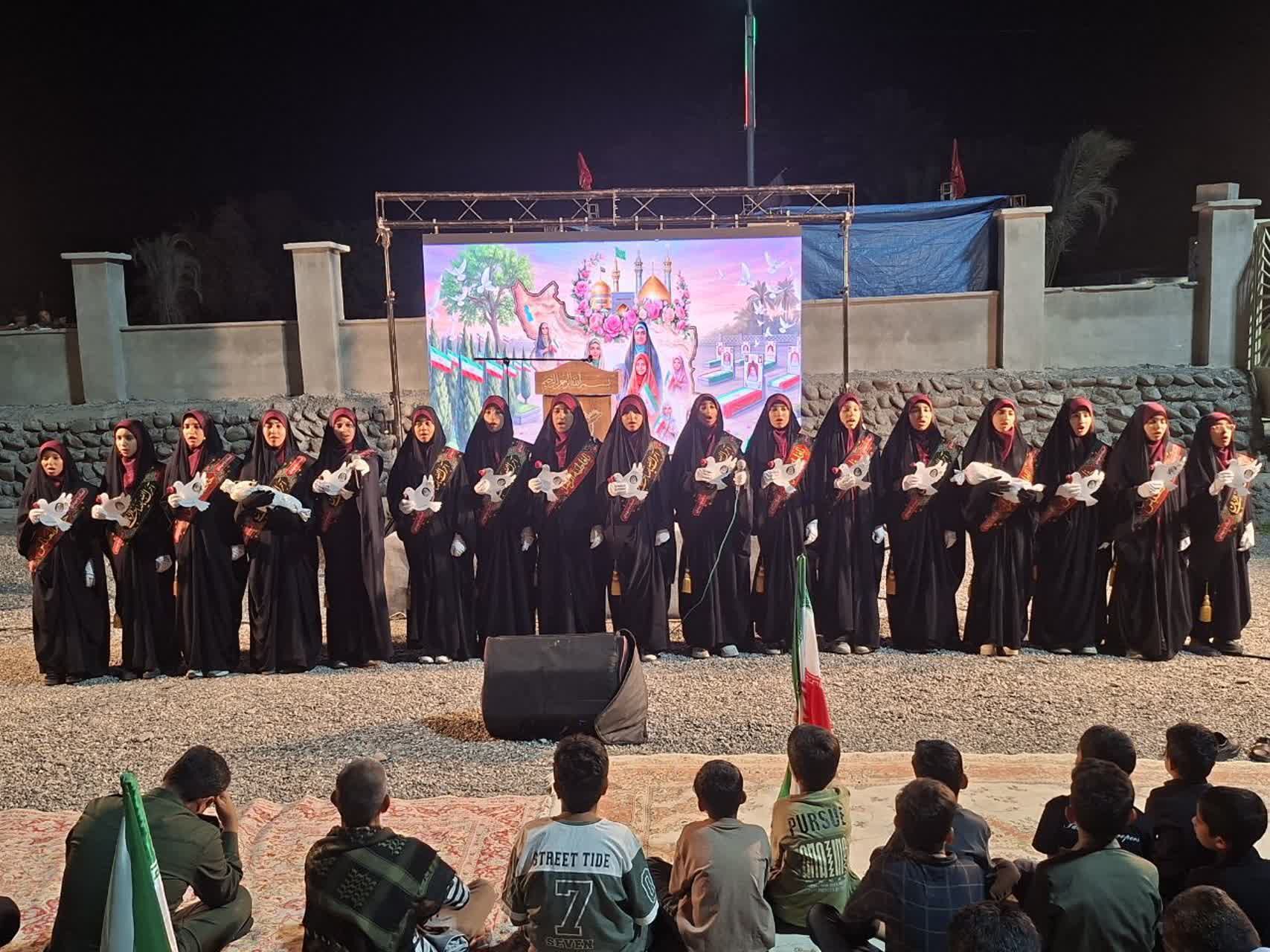 اجتماع حماسی «دختران زینبی» در سندرک به مناسبت سالروز ولادت حضرت معصومه (س)