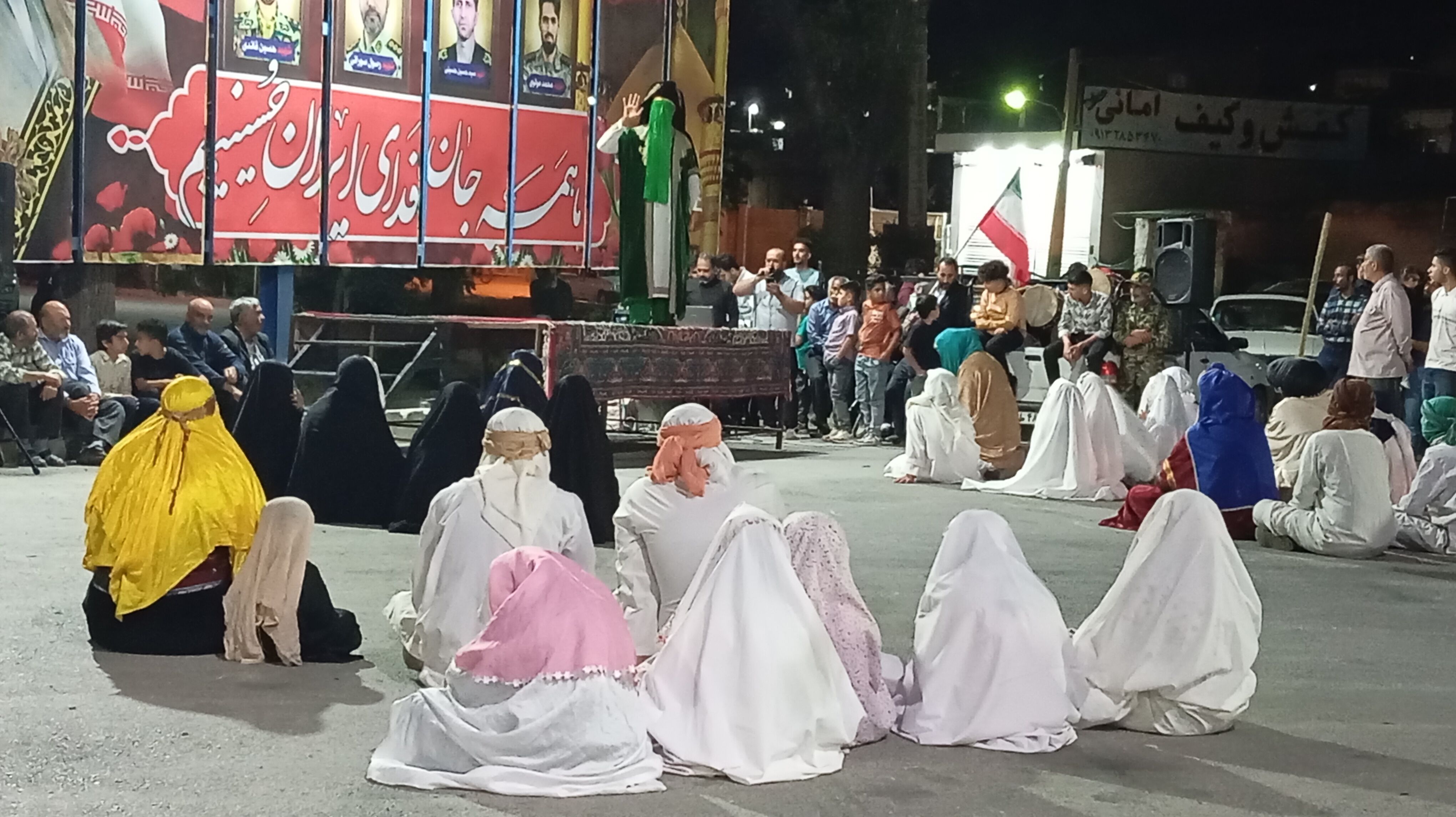در سایه خطبه غدیر؛ کاروان نمایش آئینی در قلب اجتماعات شبانه مردمی