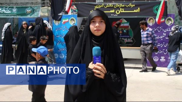 خدمت‌رسانی موکب‌ سازمان دانش‌آموزی استان سمنان به جاماندگان اربعین 