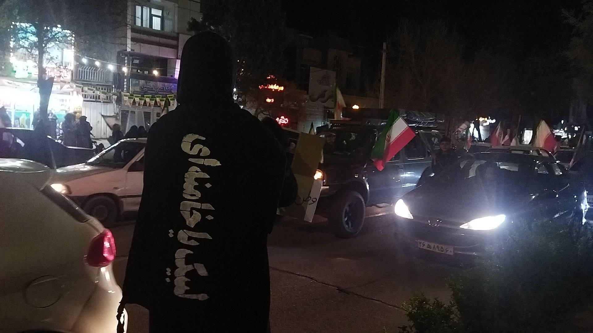 شبی پرنور در بلوار فضل نیشابور 