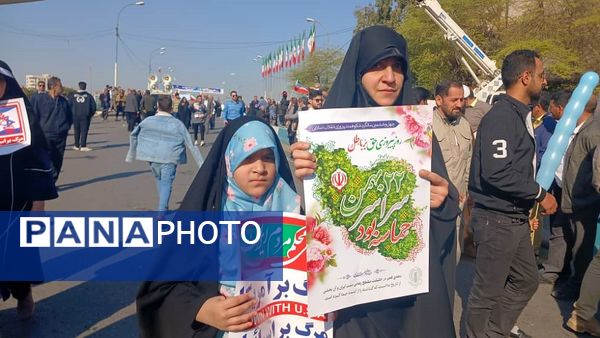 همبستگی و اقتدار خوزستانی‌ها در راهپیمایی 22 بهمن