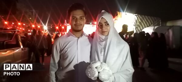 جشن ازدواج دو زوج در میادین مشهد