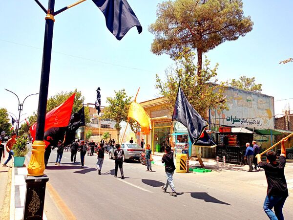 عزاداری هیأت های کاشمر در روز هفتم ماه محرم