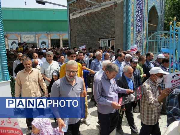 حضور پرشور مردم شهرستان بجنورد در راهپیمایی حمایت از غزه 