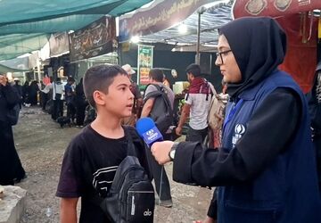دانش‌آموزان از علت حضور خود در پیاده‌روی اربعین می‌گویند