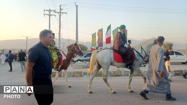 حرکت نمادین کاروان حضرت اباعبدالله الحسین(ع) در روستای رضوان 