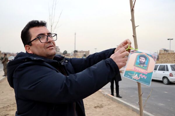 کاشت درخت به یاد شهدا در محمدشهر 