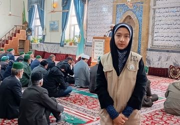 قرائت سوره فتح در مسجد جامع شهر بار