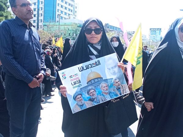 حضور پرشور مشهدی‌ها در راهپیمایی روز قدس؛ فریاد حمایت از فلسطین