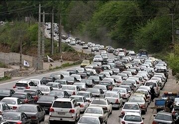 ترافیک سنگین در جاده‌های شمالی
