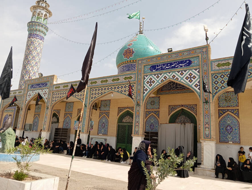 دسته عزاداری شهر جعفریه قم در سالروز شهادت امام جعفر صادق(ع)