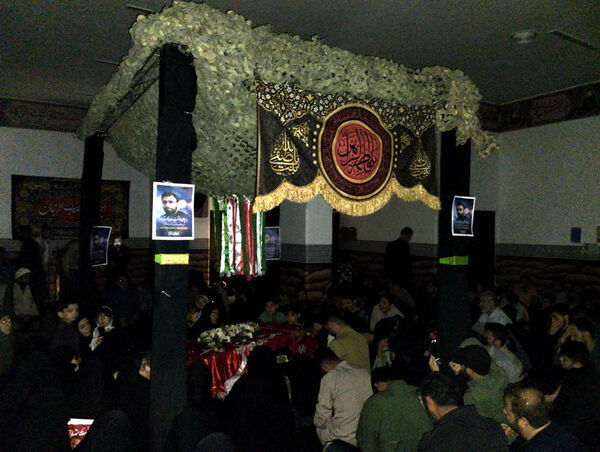 وداع با پیکر شهید «محسن صداقت» در معراج الشهدای قم